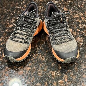 Merrell Gray and Orange Athletic Shoes with Rugged Tread